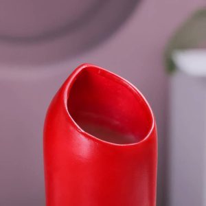 Vase Rouge À Lèvre